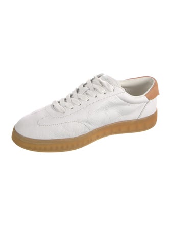 Tory Burch Leather Embroidered Accent Sneakers