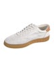 Tory Burch Leather Embroidered Accent Sneakers