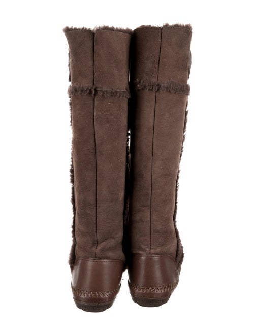 Tory Burch Suede Whipstitch Trim Riding Boots