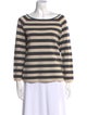 Tory Burch Merino Wool Striped Sweater