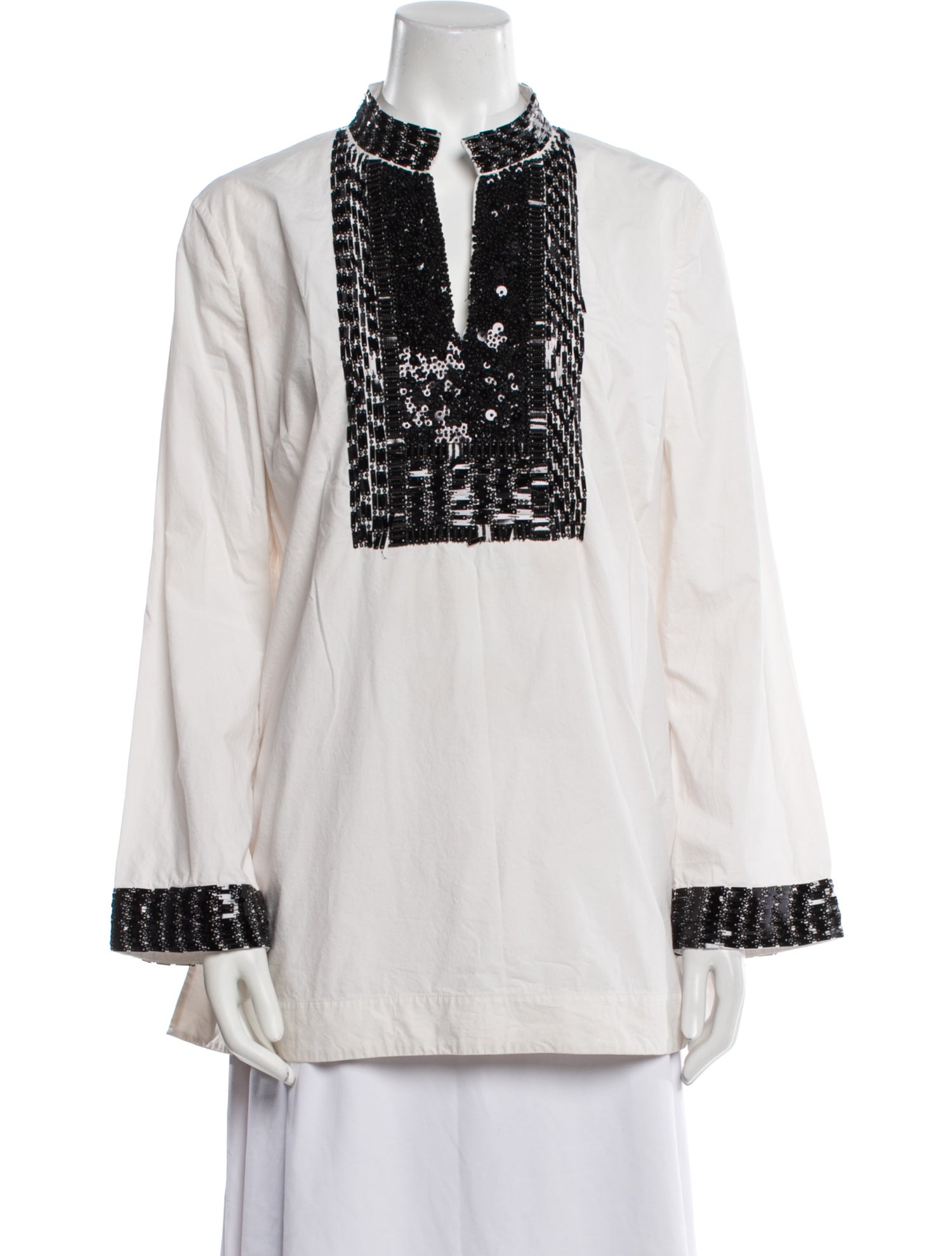 Tory Burch V-Neck Long Sleeve Tunic