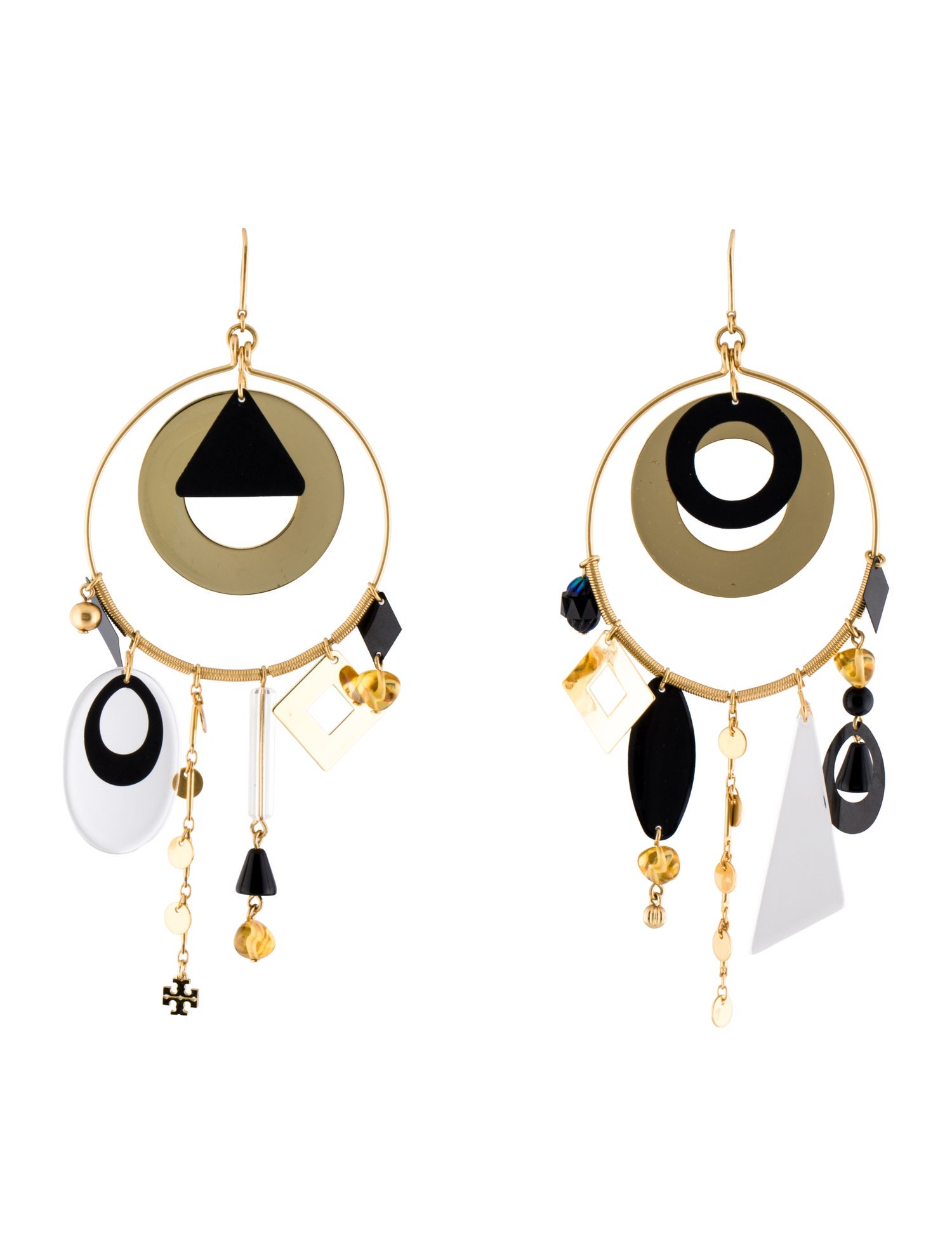 Tory Burch Resin & Bead Galaxy Chandelier Earrings
