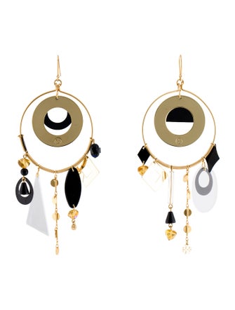 Tory Burch Resin & Bead Galaxy Chandelier Earrings