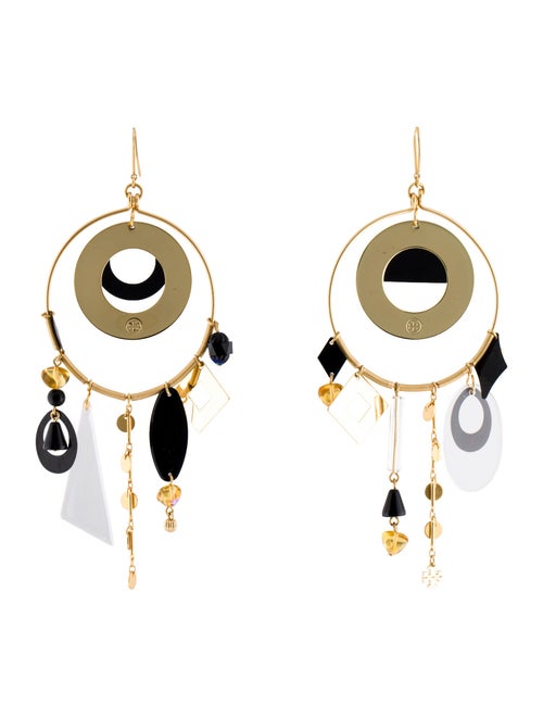 Tory Burch Resin & Bead Galaxy Chandelier Earrings