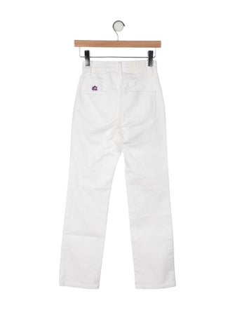 Tory Burch Mid-Rise Straight Leg Jeans