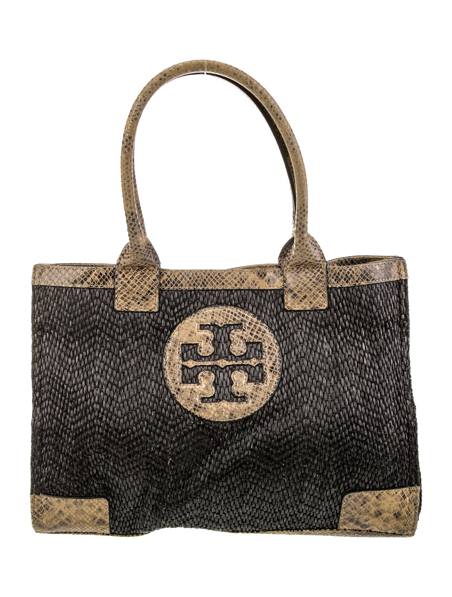 Tory Burch Raffia Top Handle Bag