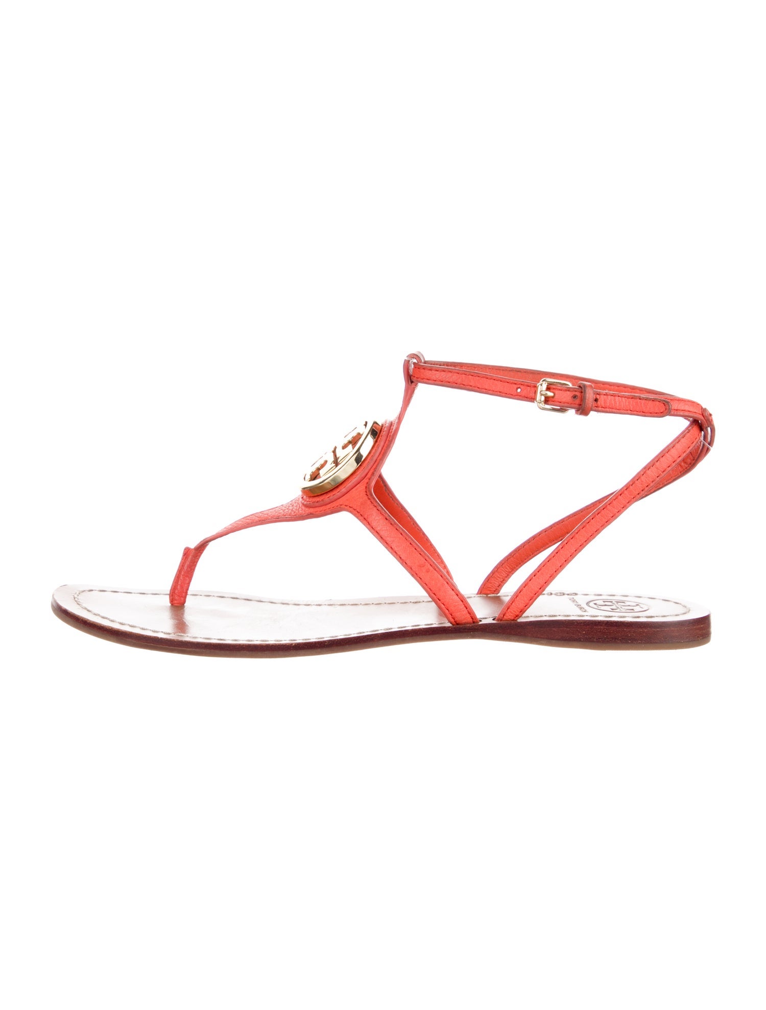 Tory Burch Leather T-Strap Sandals