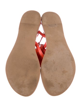 Tory Burch Leather T-Strap Sandals