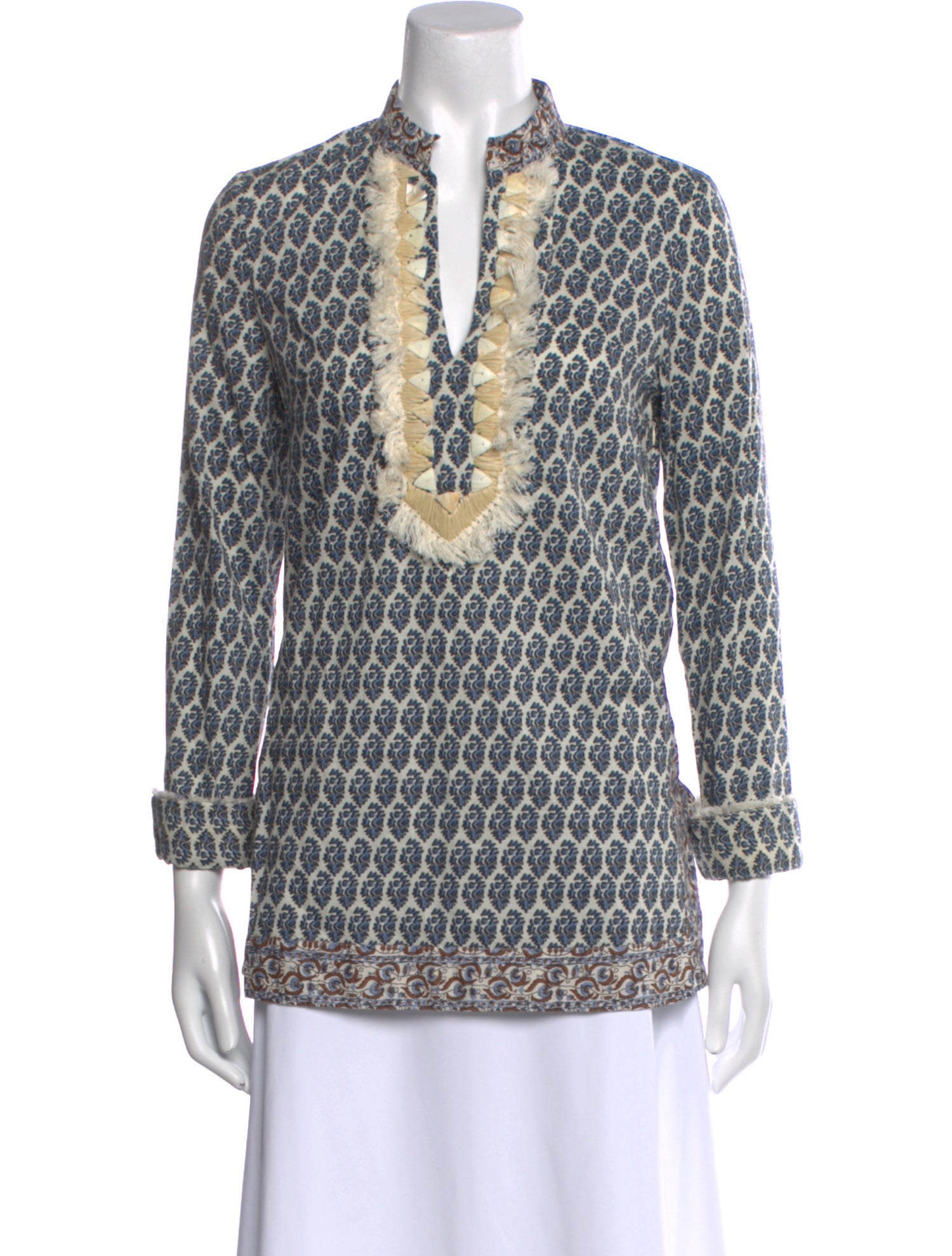 Tory Burch Printed V-Neck Tunic