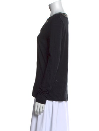 Tory Burch V-Neck Long Sleeve Top