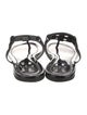 Tory Burch Patent Leather Leather Trim Embellishment Slides