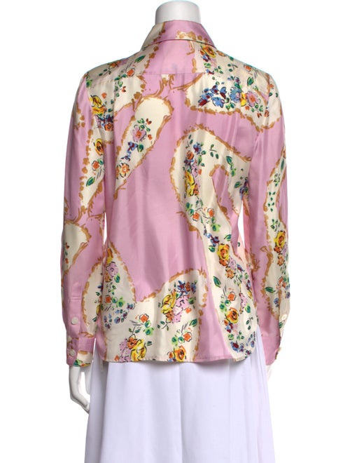 Tory Burch Silk Floral Print Button-Up Top