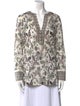 Tory Burch Printed V-Neck Blouse