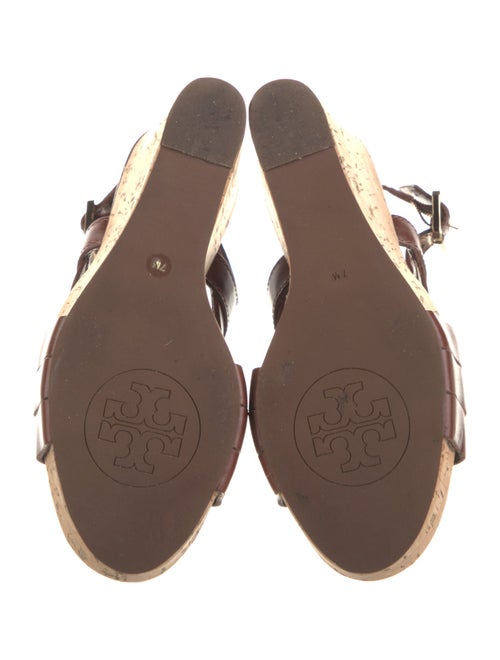 Tory Burch Leather Braided Accents Slingback Sandals