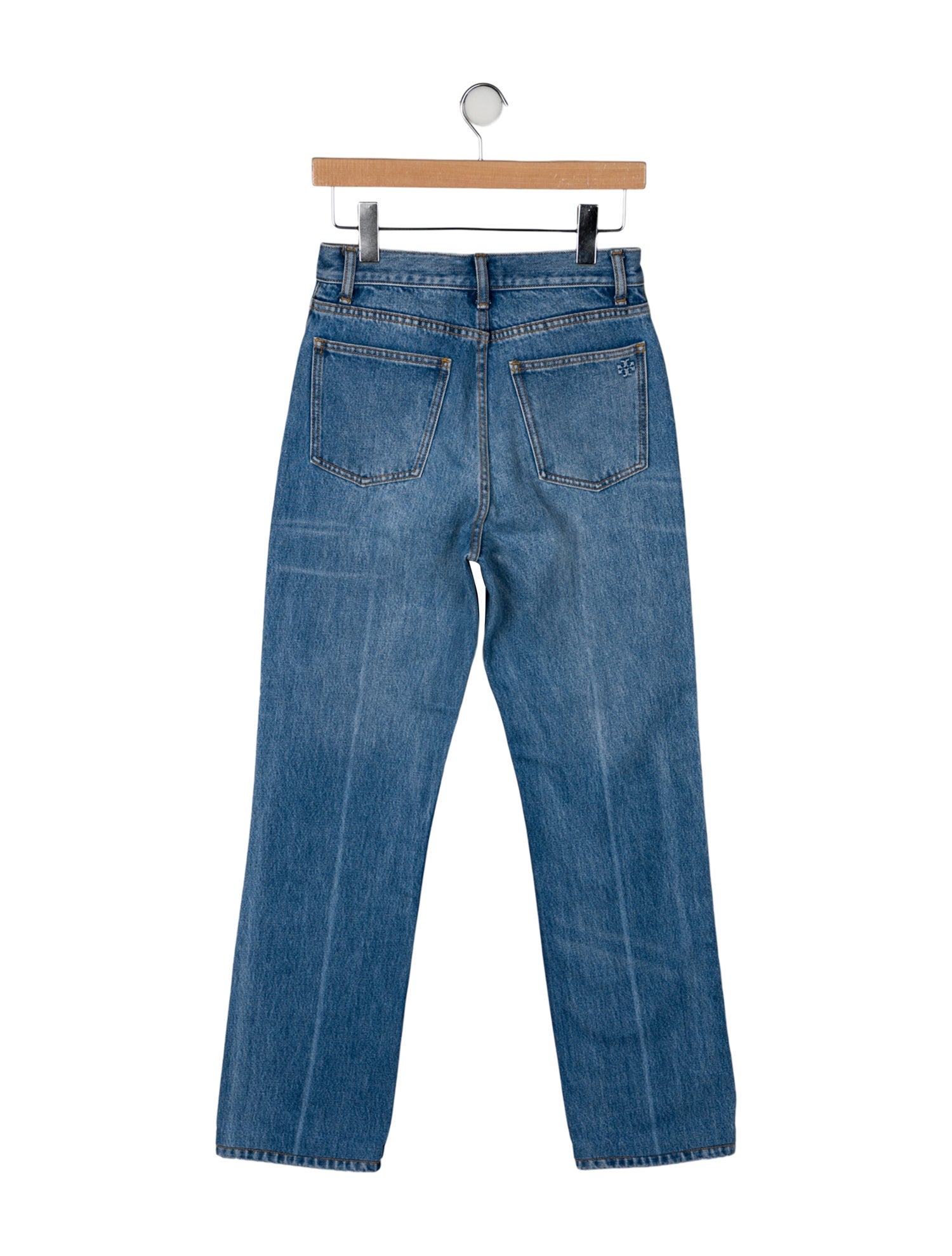 Tory Burch High-Rise Straight Leg Jeans