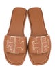 Tory Burch Leather Leather Trim Embellishment Slides