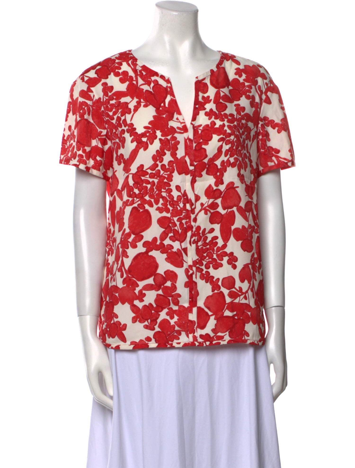 Tory Burch Printed V-Neck Top