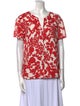 Tory Burch Printed V-Neck Top