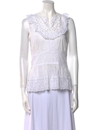 Tory Burch Printed V-Neck Top