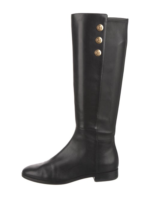 Tory Burch Leather Studded Accents Riding Boots