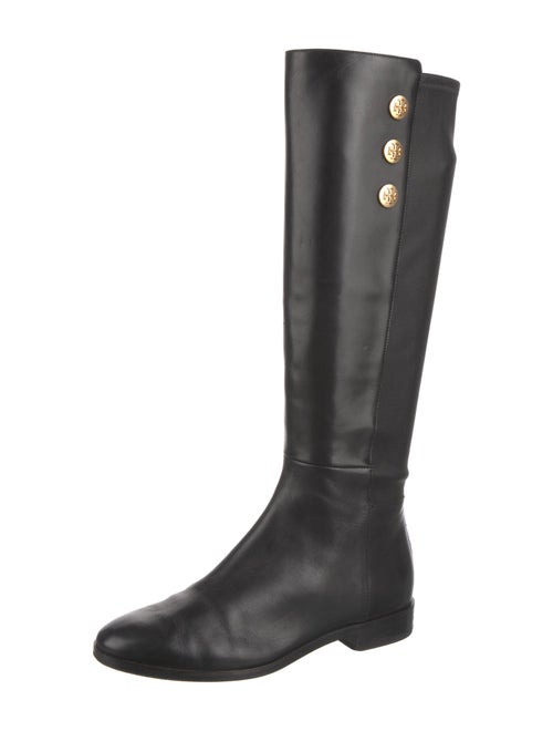 Tory Burch Leather Studded Accents Riding Boots