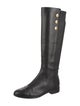Tory Burch Leather Studded Accents Riding Boots