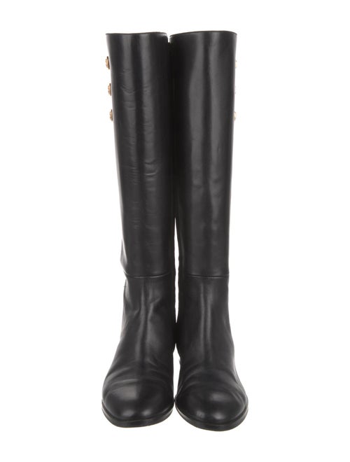 Tory Burch Leather Studded Accents Riding Boots