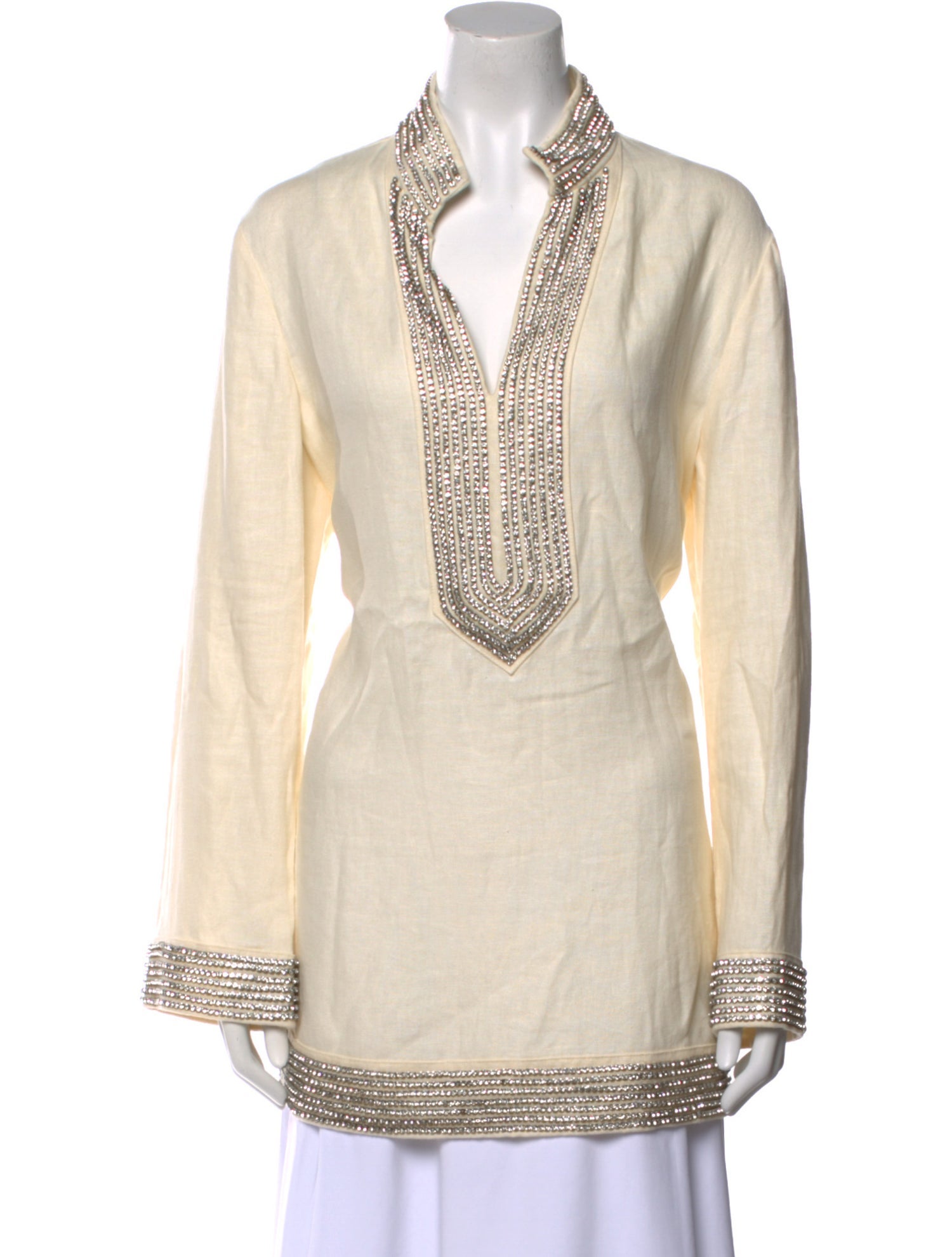 Tory Burch Linen V-Neck Tunic