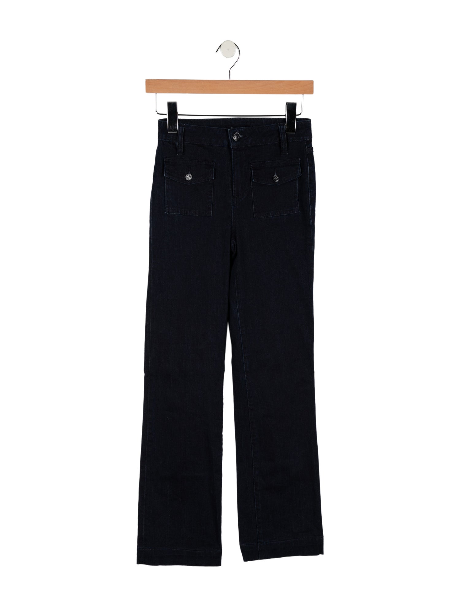 Tory Burch Mid-Rise Straight Leg Jeans
