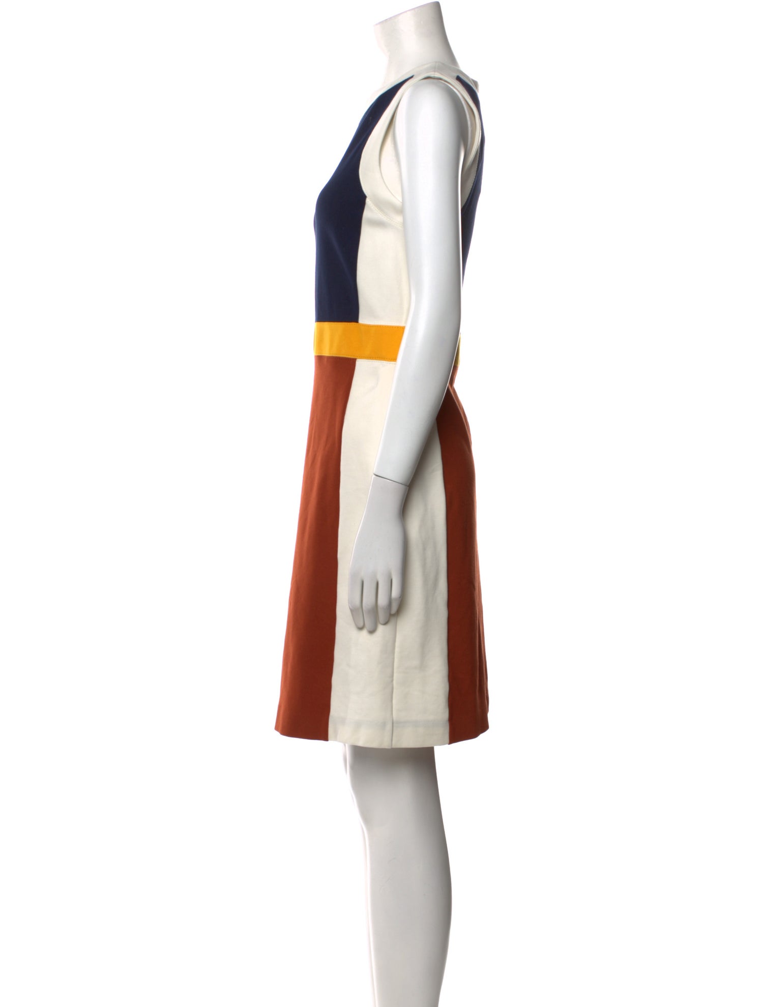 Tory Burch Colorblock Pattern Knee-Length Dress