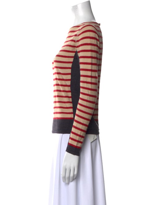 Tory Burch Striped Bateau Neckline Top