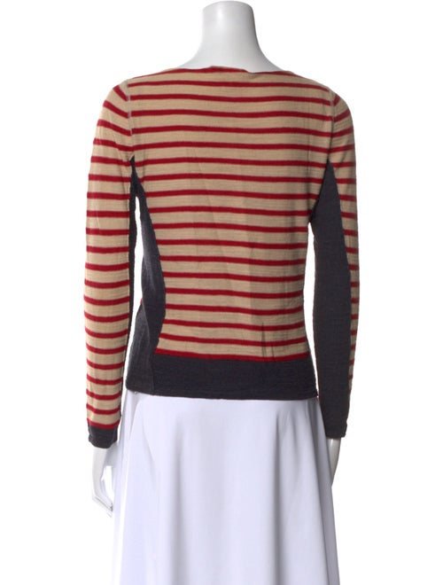 Tory Burch Striped Bateau Neckline Top