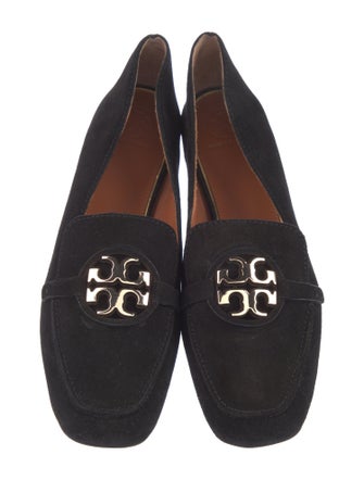 Tory Burch Suede Embroidered Accent Loafers