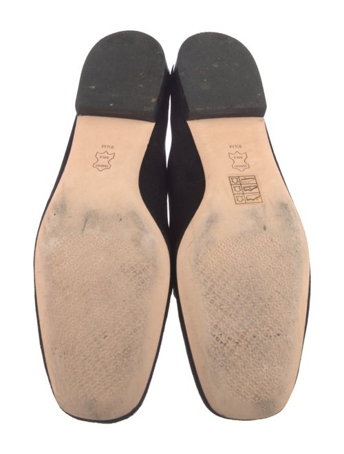 Tory Burch Suede Embroidered Accent Loafers