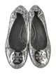 Tory Burch Embossed Leather Animal Print Ballet Flats