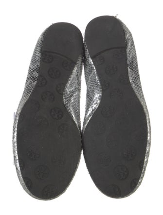 Tory Burch Embossed Leather Animal Print Ballet Flats