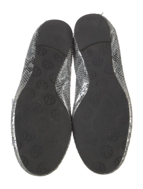 Tory Burch Embossed Leather Animal Print Ballet Flats