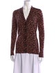 Tory Burch Merino Wool Animal Print Sweater