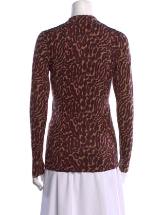 Tory Burch Merino Wool Animal Print Sweater
