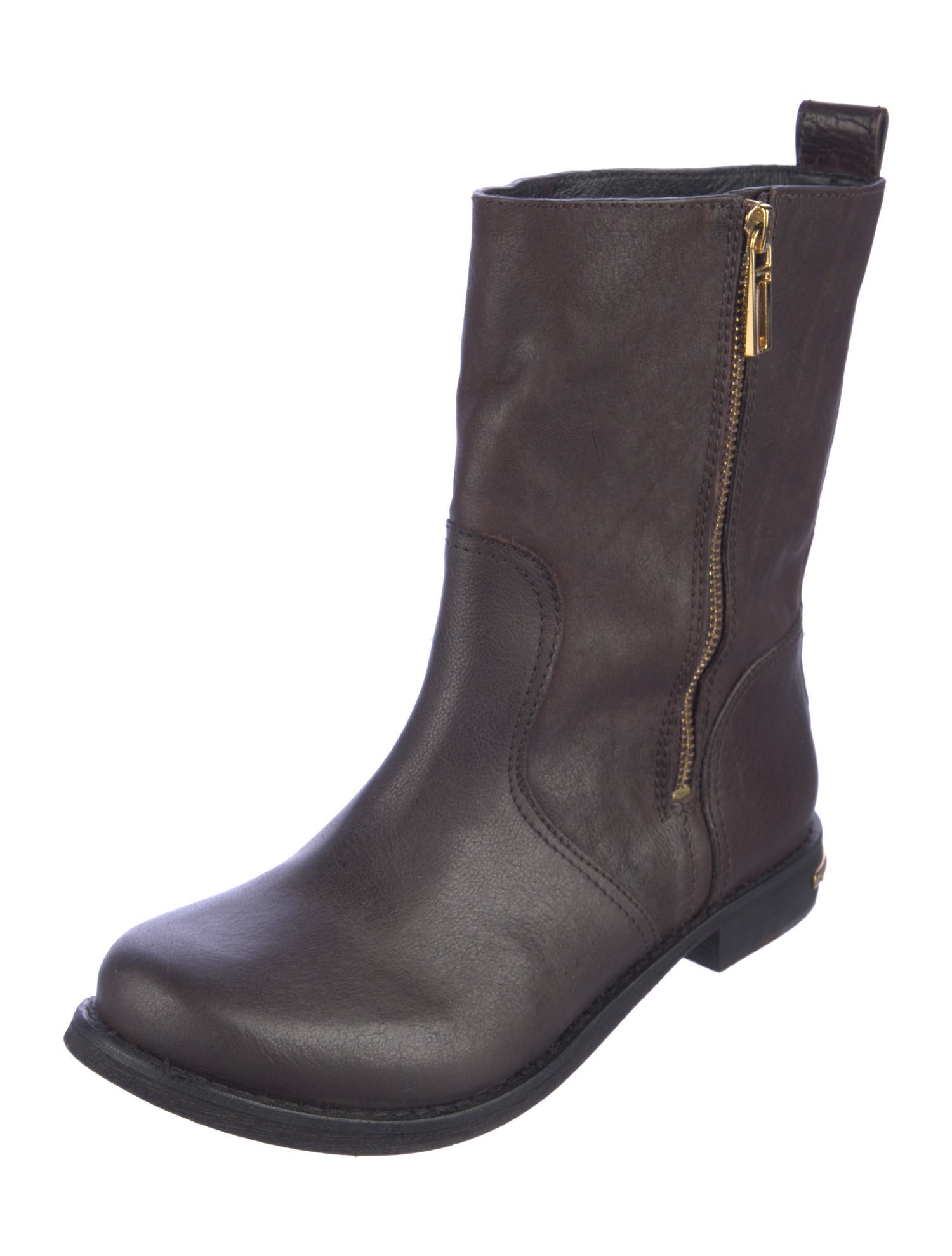 Tory Burch Leather Moto Boots