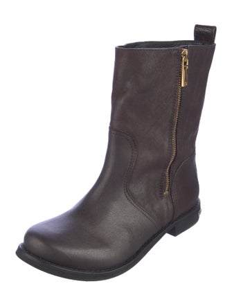 Tory Burch Leather Moto Boots