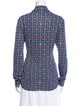Tory Burch Silk Printed Button-Up Top