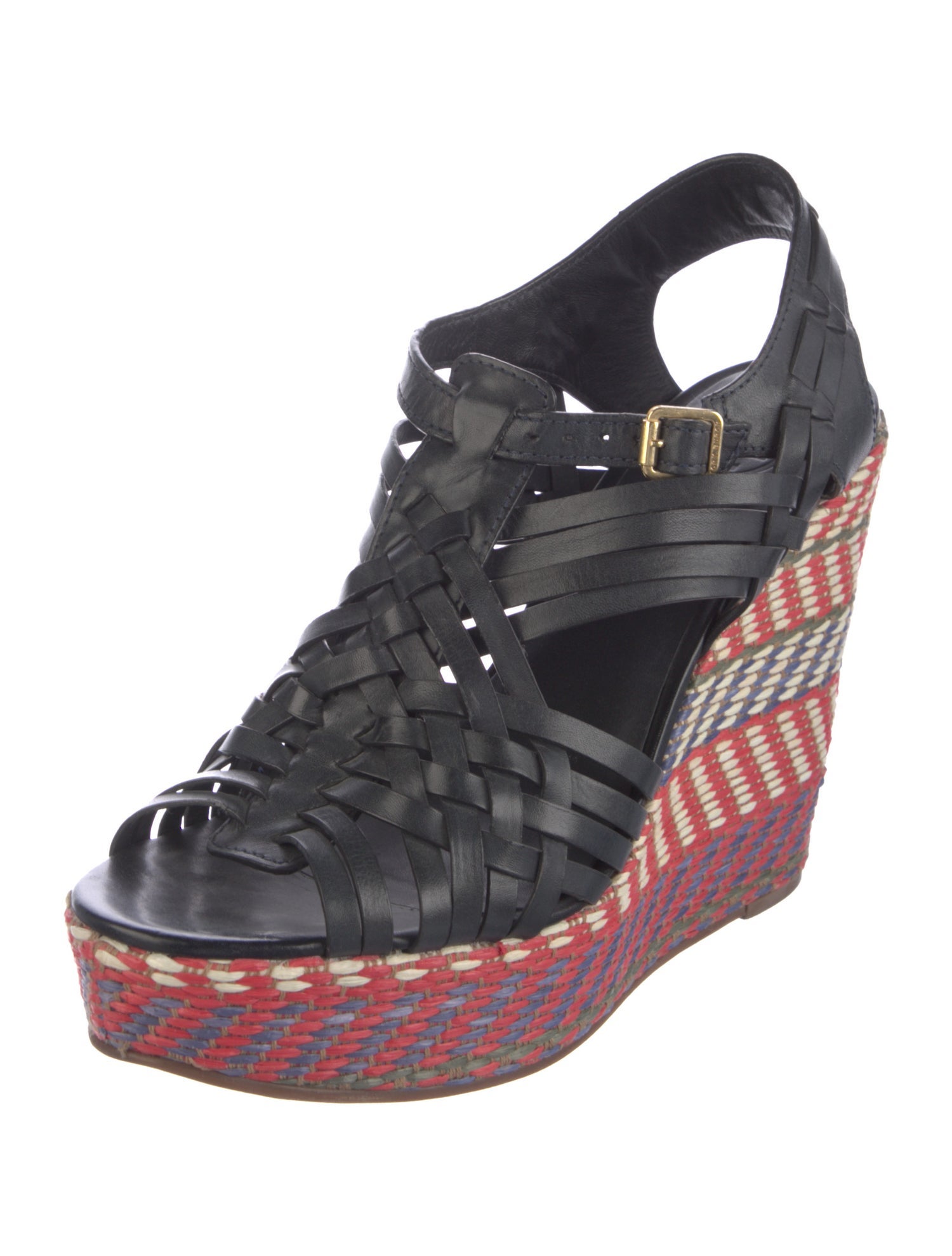 Tory Burch Leather Patterned Espadrilles