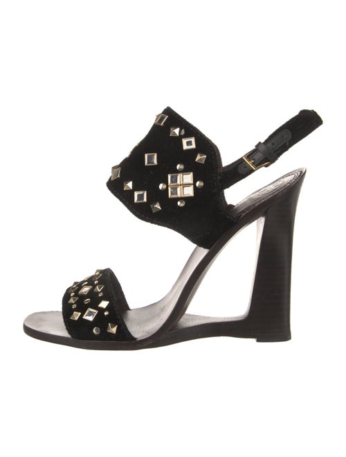 Tory Burch Leather Beaded Accents Slingback Sandals