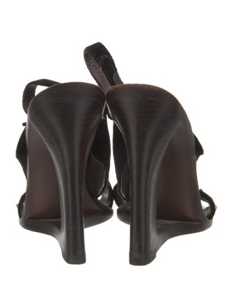 Tory Burch Leather Beaded Accents Slingback Sandals