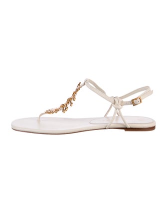 Tory Burch Leather T-Strap Sandals