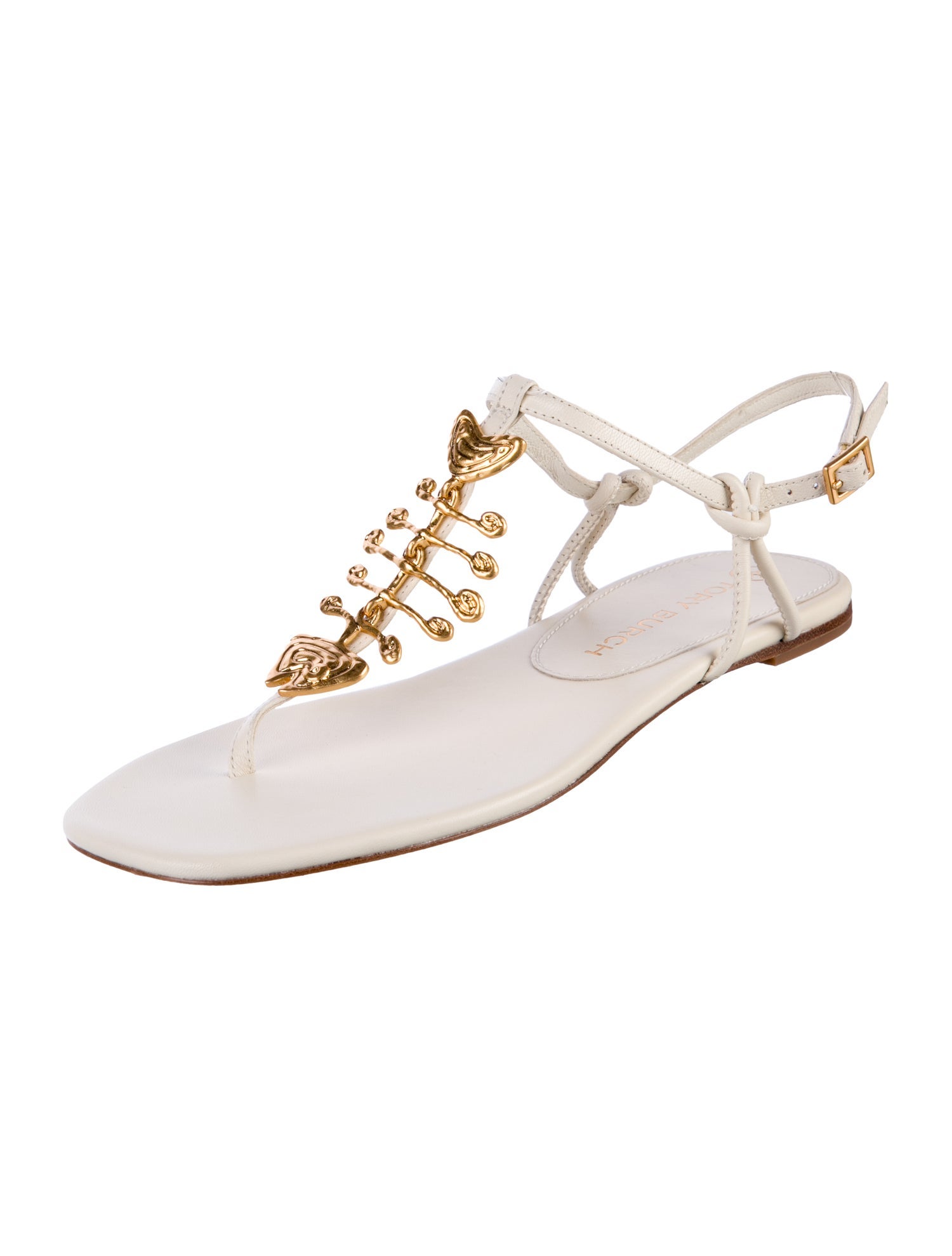 Tory Burch Leather T-Strap Sandals