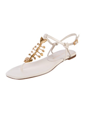 Tory Burch Leather T-Strap Sandals