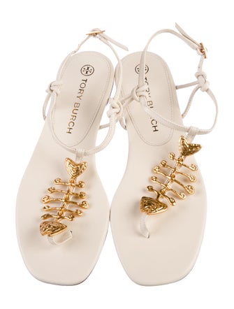 Tory Burch Leather T-Strap Sandals