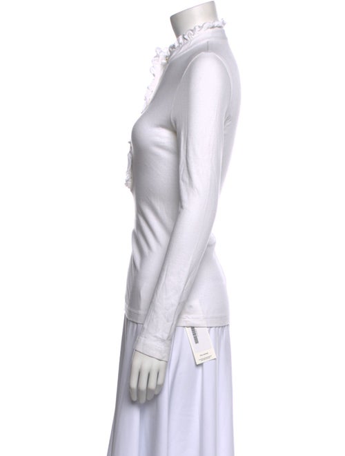 Tory Burch Mock Neck Long Sleeve Polo